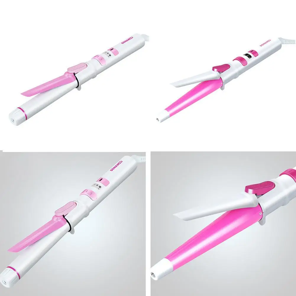 

New LCD SN-5066 temperature adjustment comb winding straight Ceramic hair curler Professional curling iron 110v-240v