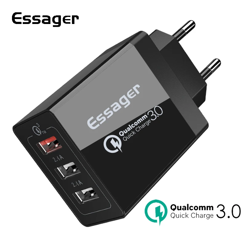 

Essager 30W Quick Charge 3.0 Multi USB Charger QC3.0 QC Fast Charger Turbo Wall Charger for iPhone Xiaomi mi 9t Pro Mobile Phone