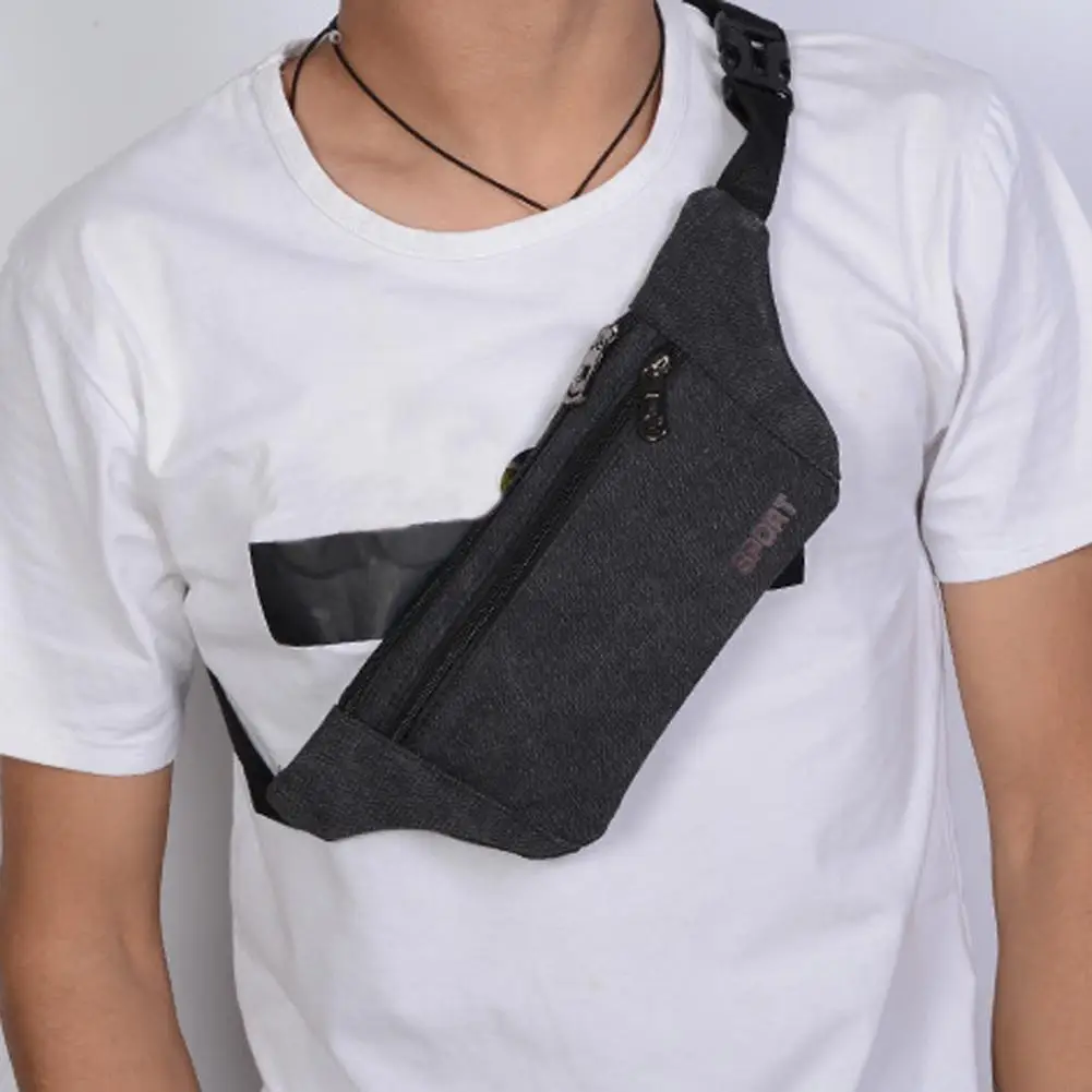 

FiveLoveTwo Men's Canvas Waist Bag Fanny Pack Outdoor Sport Pouch Military Hike Bag