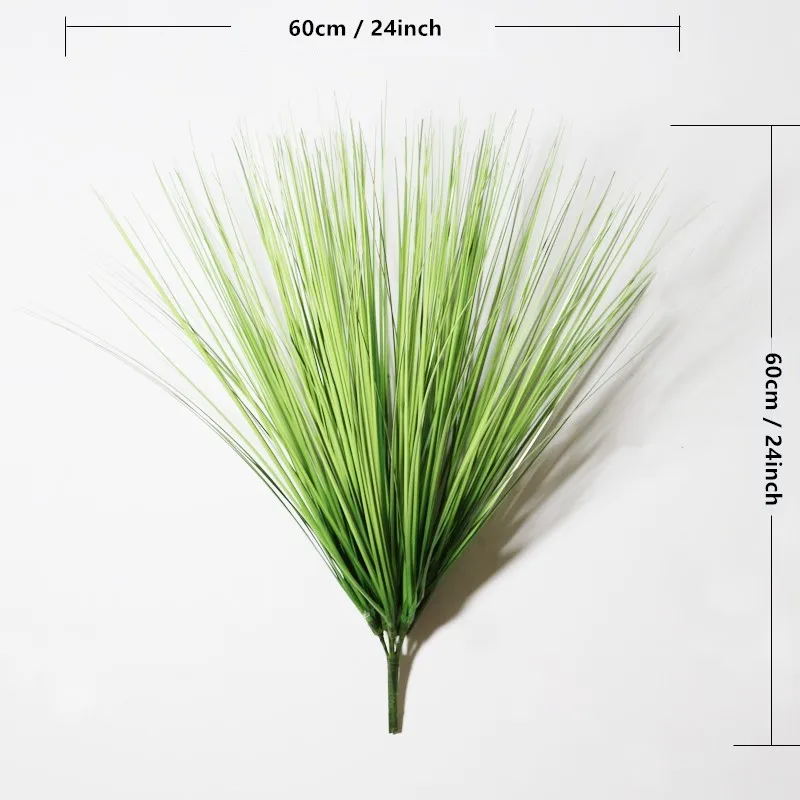 60 см Искусственный листок имитация листьев лук трава Цветочные украшения из шелка цветок Организация газон инженерное моделирование растений