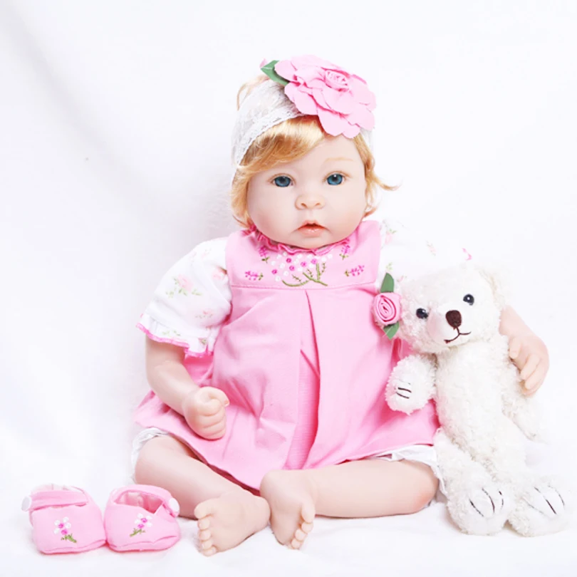 

2016 new baby dolls reborn lovely girl gift silicone reborn doll cotton body house play partner reborn babies brinquedos