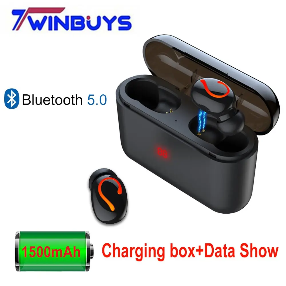 TWS беспроводные наушники Bluetooth 5 0 гарнитура Мини с HD микрофоном зарядный чехол