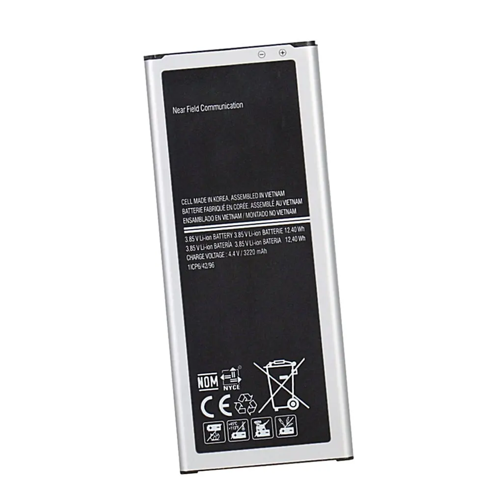 Подлинный EB-BN910BBE батареи для Samsung GALAXY note 4 N910A N910U N910F N910H 3220mAh batterie EB-BN910BBU | Мобильные