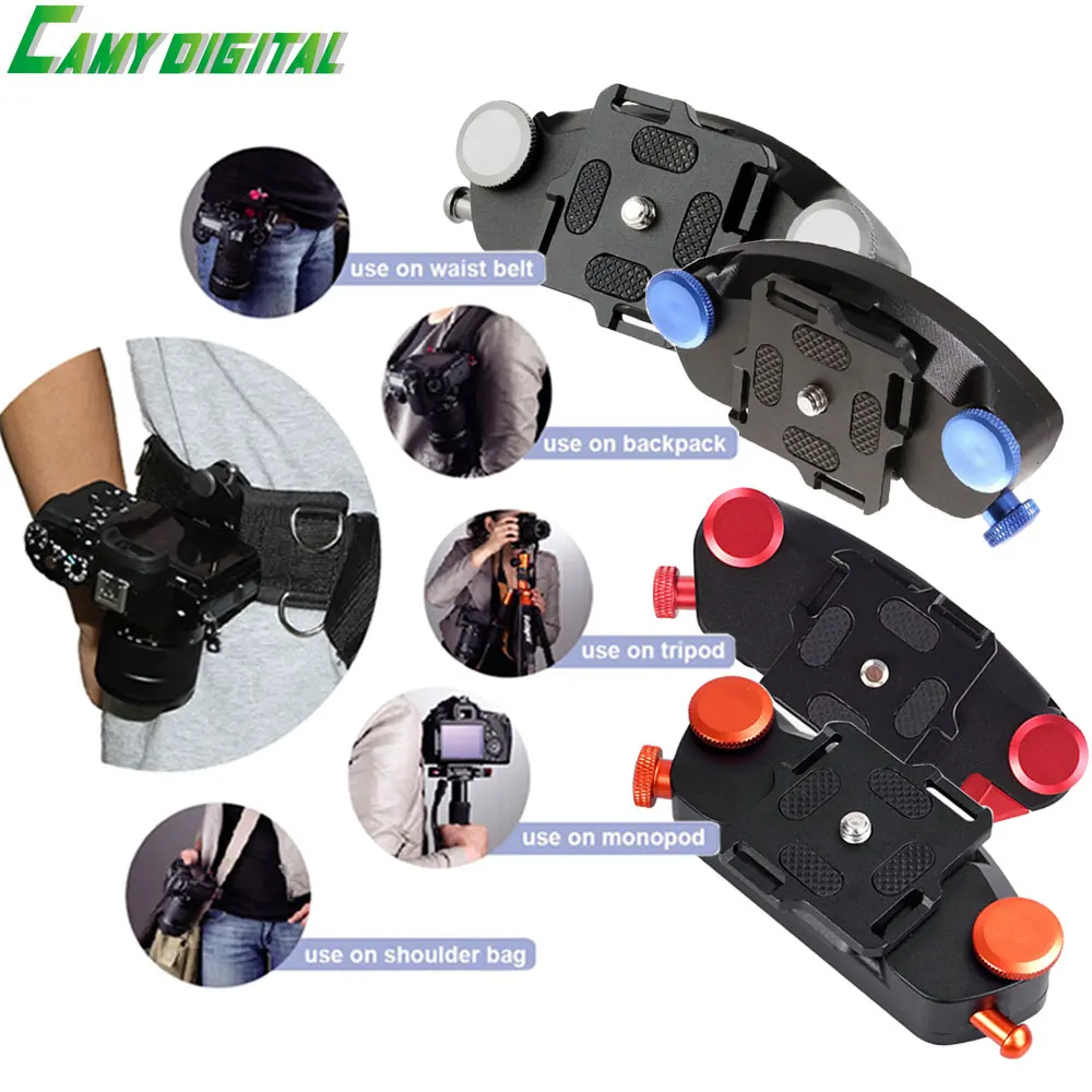 Aluminum Camera Belt Buckle Waist Strap Mount Button Holder Quick