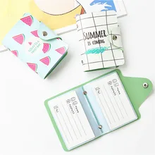 Милый держатель для карт из искусственной кожи, 20 бит, визитница, бизнес держатель для карт, сумка для карт, Корея, каваи, канцелярские принадлежности, Обложка для паспорта, карты, фруктовый узор