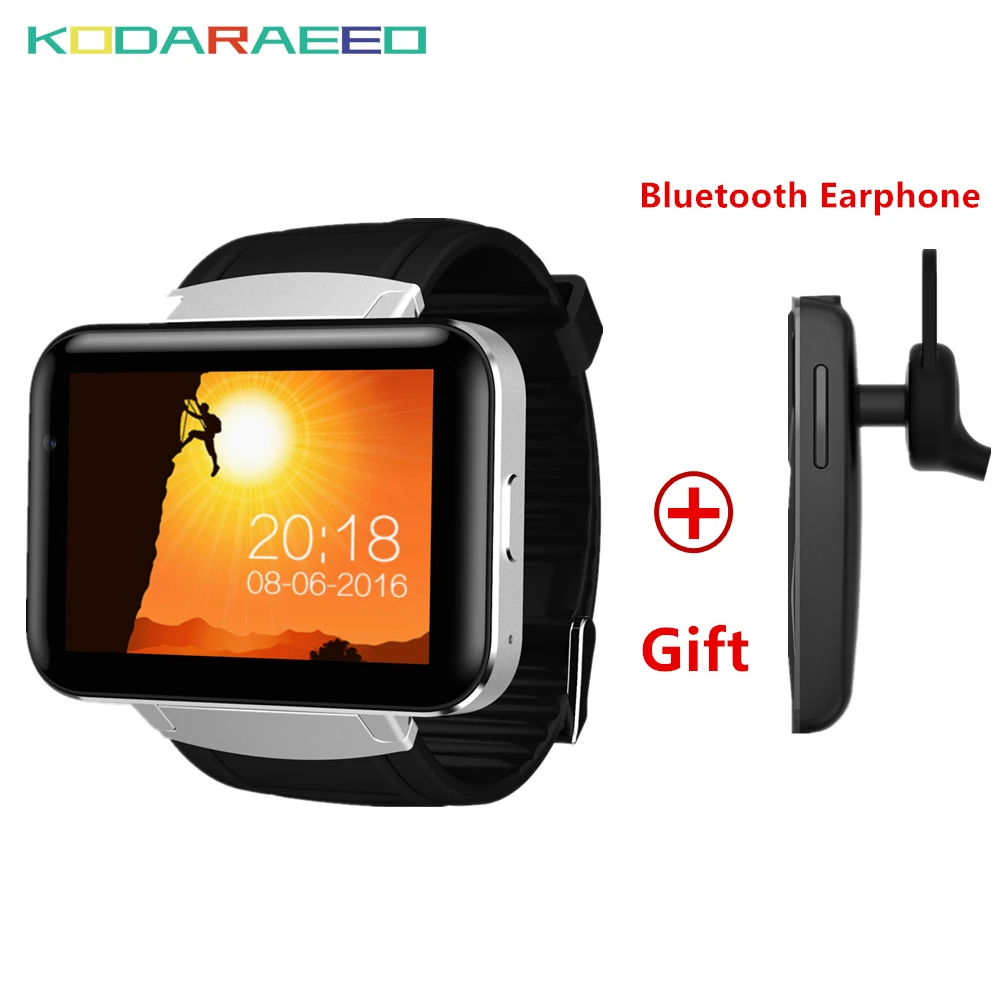 

Hot DM98 GPS 3G Smart Watch Android With SIM Card Pedometer Sports Tracker Smartwatch Phone 900mAh BT4.0+Free Bluetooth Headset