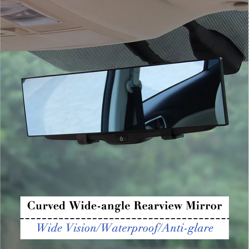 

General Car Rearview Mirror Planar Large Sucker Interior Baby Reversing Wide Angle HD Curved Mirror 1PC
