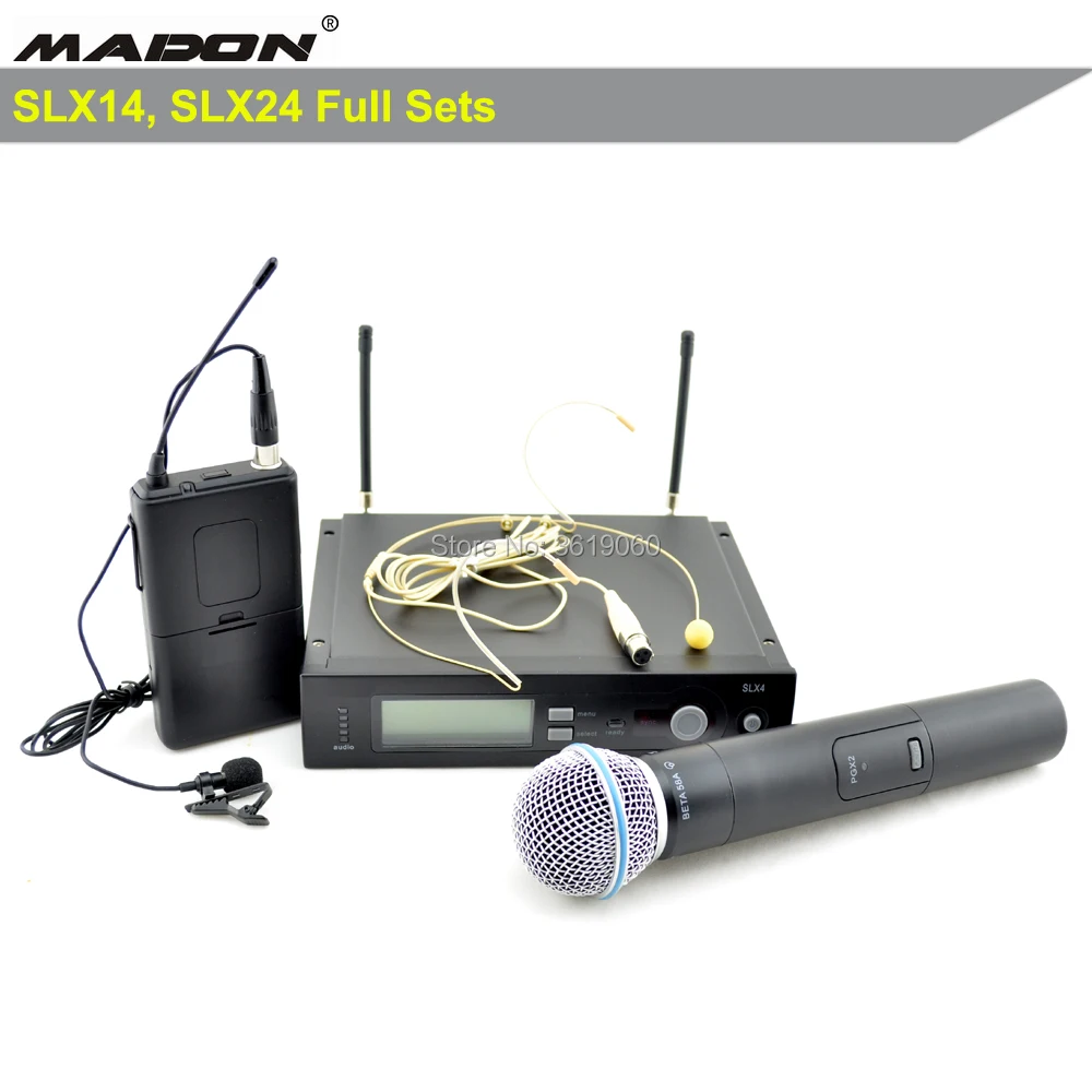 

Free shipping ,SLX24, SLX14 , WL93, WH30 , BETA58A SM-58 , 184, 185 UHF wireless microphone system
