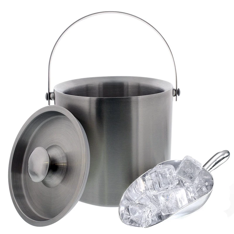 Aliexpress.com : Buy 3 Liter Stainless Steel Ice Bucket Barware Kit ...