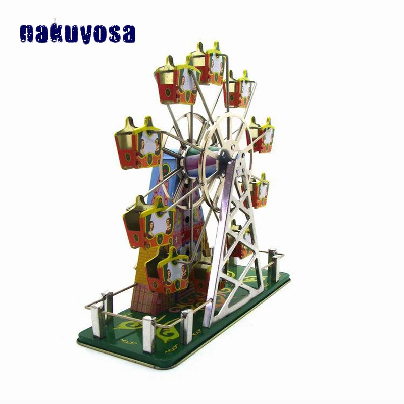 Childhood Memories Ferris Wheel Music Box Children Vintage Tin Toy Reminiscence Metal Wind Up Toy Clockwork Toys For Adult