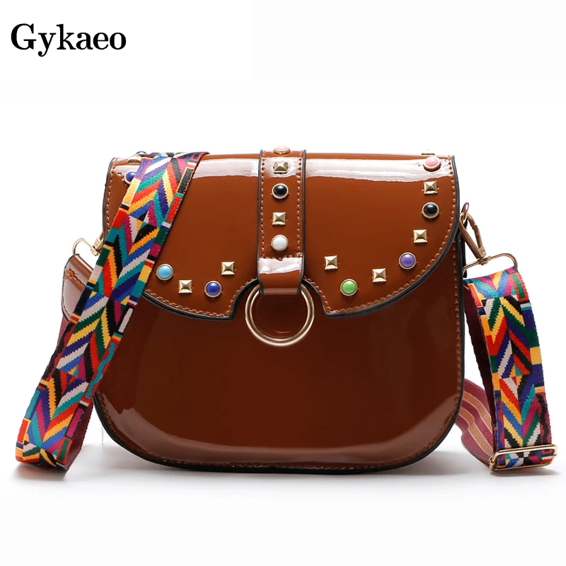 Gykaeo العلامة التجارية النساء حقيبة ساع حقيبة كتف جلدية pu السيدات Crossbody الصغيرة حقيبة الإناث مساء يوم براثن كيس رئيسي