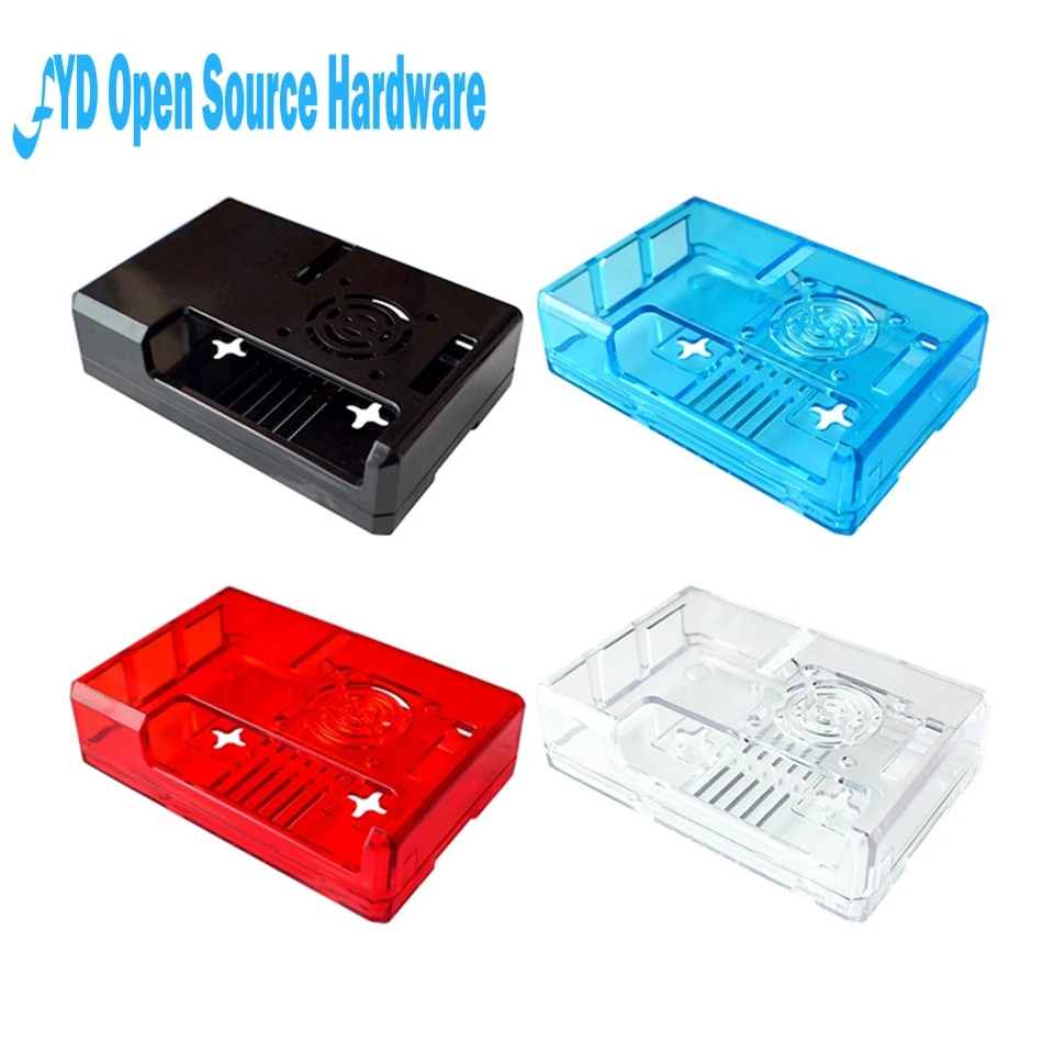 1pcs Raspberry Pi 3 Model B+ Plus ABS Case Black Transparent Blue Red ABS Plastic Box Closed Cover Shell for Raspberry Pi 3B/2