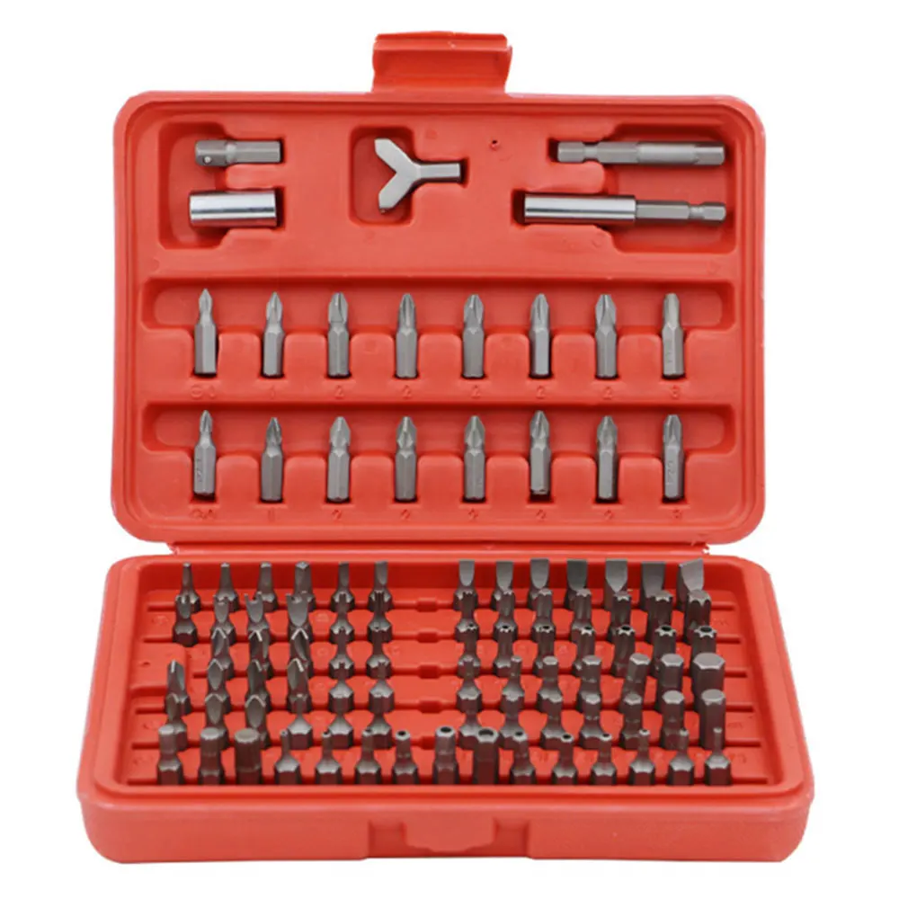 

100pcs Batch Head Batch Nozzle Electric Screwdriver Post Sleeve Set Cross Word Plum Head Electric Screwdriver Power Tools
