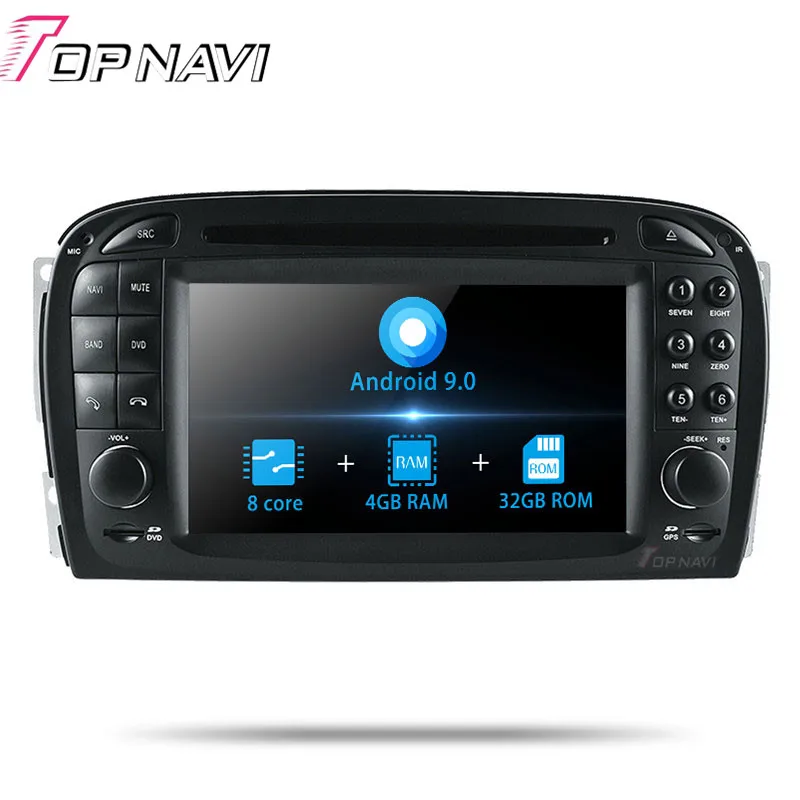 

TOPNAVI Android 9.0 Octa Core Car DVD Multimedia Player For Benz SL R230 (2001 2002 2003 2004.6) Autoradio GPS Navigation Audio