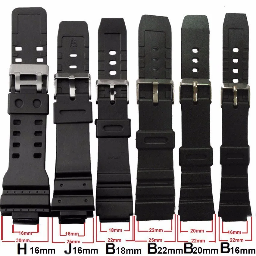 New replacement Matte Silicone stainless steel clasp for CASIO GA-100/GA-300/GA-110/GA-120/G-8900 Driving Sport watch