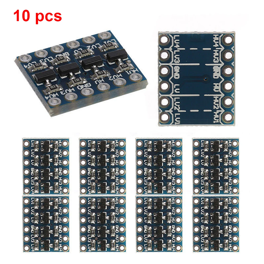 10X 3,3 V-5 V 4 канала материнскую плату преобразователь уровня ttl двунаправленный переключатель модуль