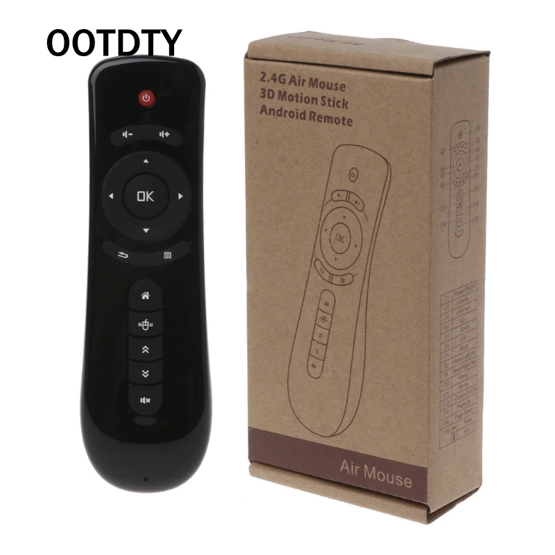 

2.4GHz Fly Air Mouse T2 Remote Control Wireless 3D Gyro Motion Stick PC Android