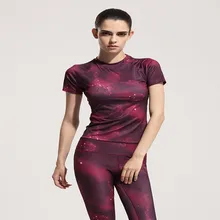 Women Sport Shirt for Fitness Running The Sky T shirt Short-sleeved Quick Drying Tees Jogging Exercises Woman Tops