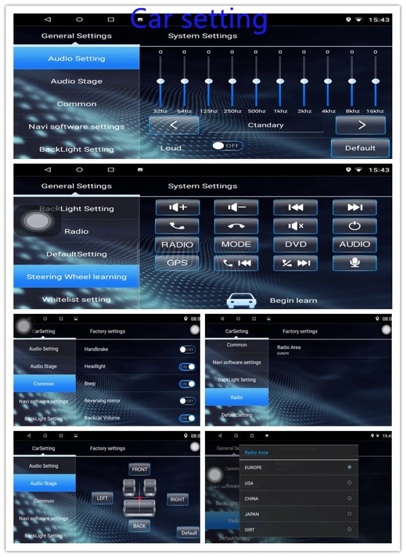 Clearance 2 din Octa Core RAM2G+ROM32G Car Android8.1 radio Player  for toyota vios 2014 with stereo radio BT  WIFI FM Map Music Video 27