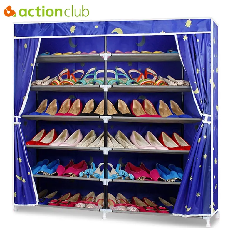 Actionclub أكسفورد القماش صف مزدوج رف للأحذية DIY أداة تنظيم الأحذية حذاء تخزين الرف خزانة خذاء المنزل أثاث غرفة المعيشة Actionclub أكسفورد القماش صف مزدوج رف للأحذية DIY أداة تنظيم الأحذية حذاء تخزين الرف خزانة خذاء المنزل أثاث غرفة المعيشة