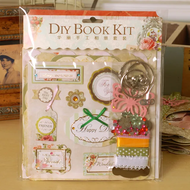 2016 ribbon gift scrapbooking kit diy handmade kids photo album ribbon gift albums