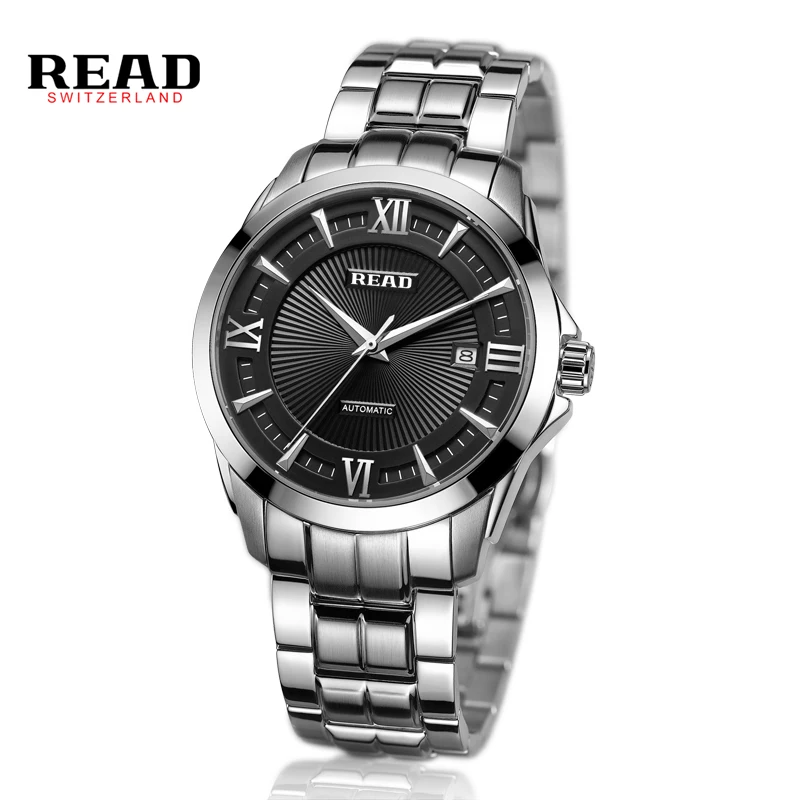 

READ High Quality Top Luxury Brand Auto Mechanical Watches Sapphire Crystal Stainsless Steel Men Watches 50M Waterproof R8005G