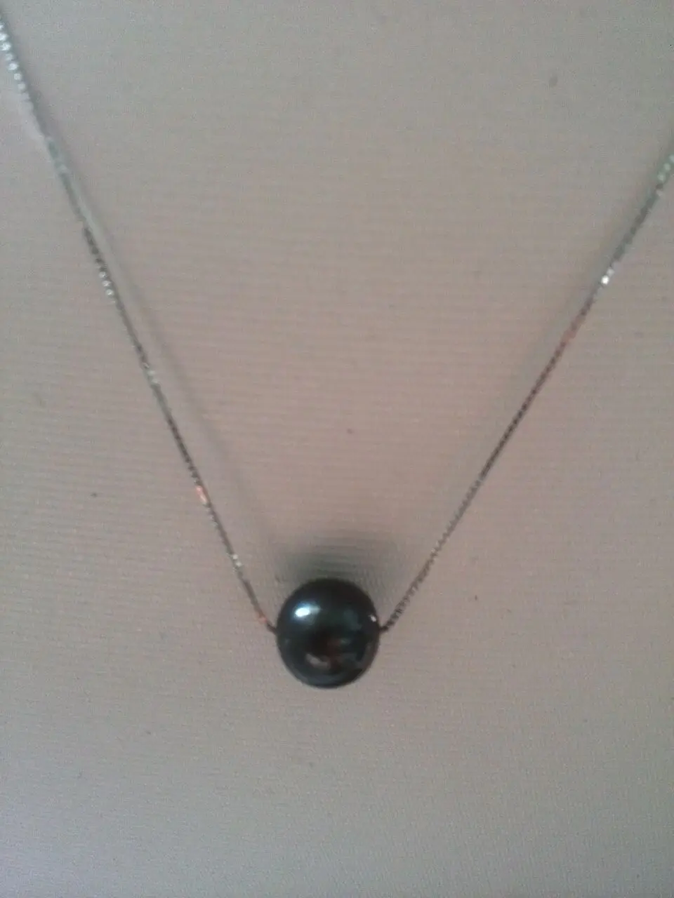 

Free Shipping >>>>> AAA+ 18" Round 11-10 mm Tahitian black pearl pendant necklace s925 chain