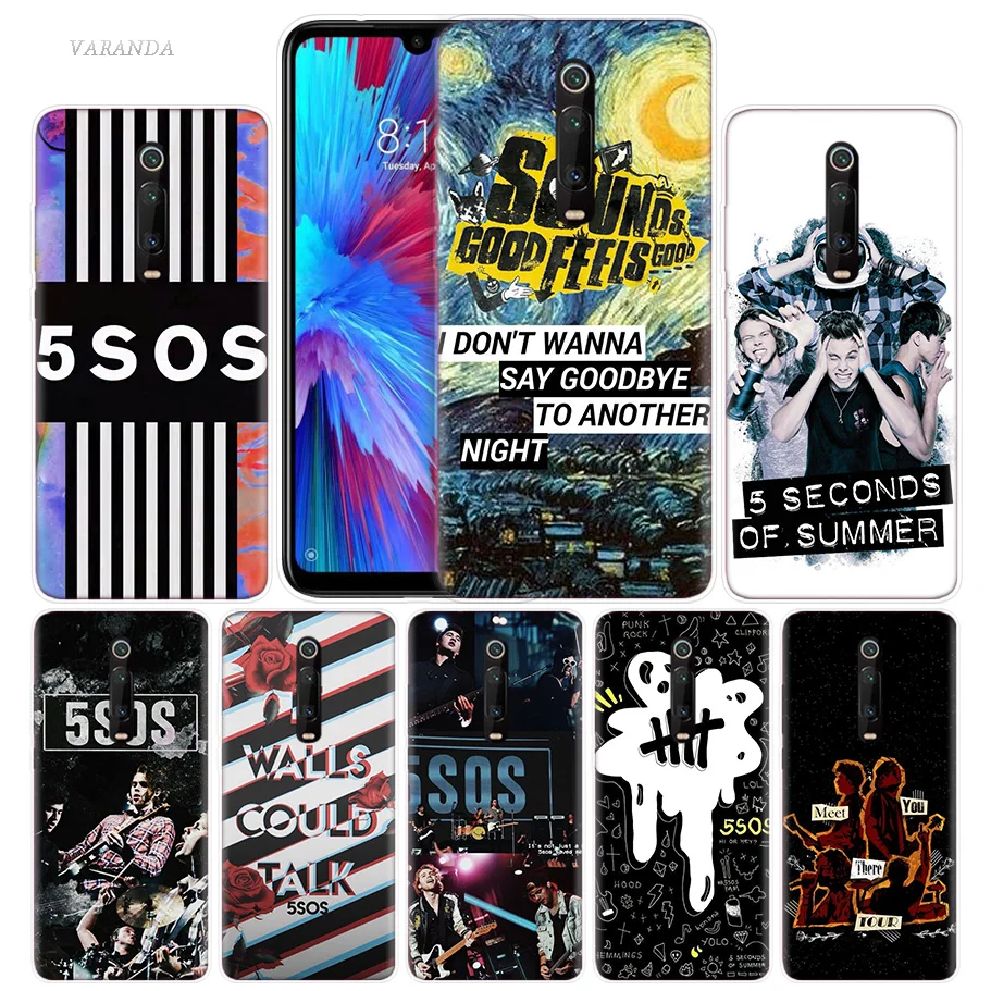 

5 Seconds Of Summer 5SOS Case for Xiaomi Redmi Note 7 7S K20 Y3 GO S2 6 6A 7A 5 Pro MI Play 9T A1 A2 8 Lite Poco F1 Phone Bags