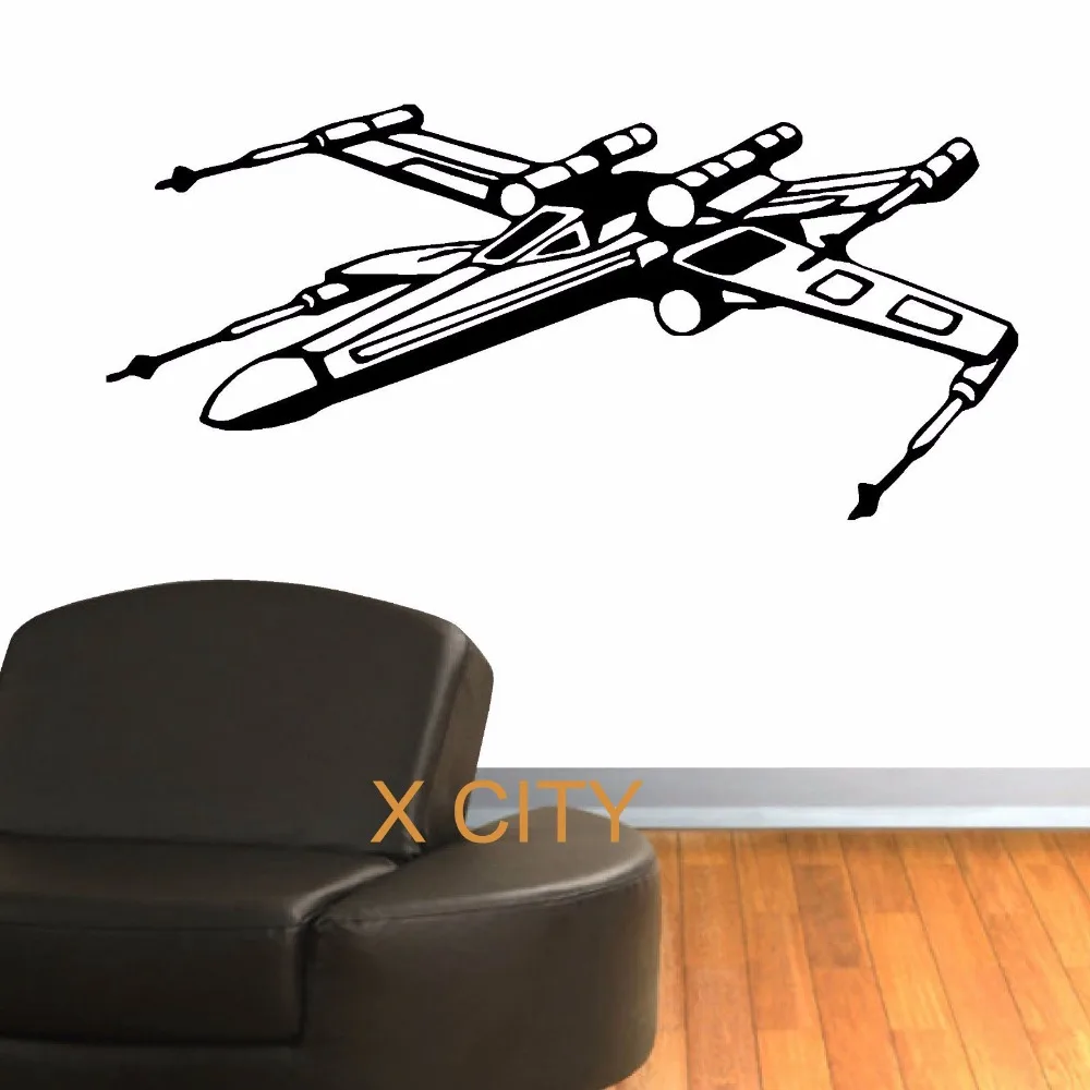 Star Wars x Wing Fighter película vinilo Wall Art sticker Decal niños