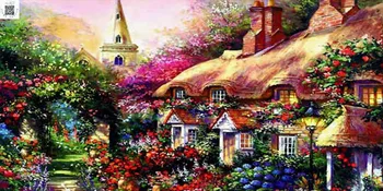 

Free shipping big size gobelin tapestries,Forest villa,home decorative picture, Reproduction of antique oil painting