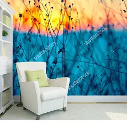 Пользовательские природные пейзажи обои, сухих цветов, Фото Фреска для гостиной спальня фоне стены водонепроницаемый обои