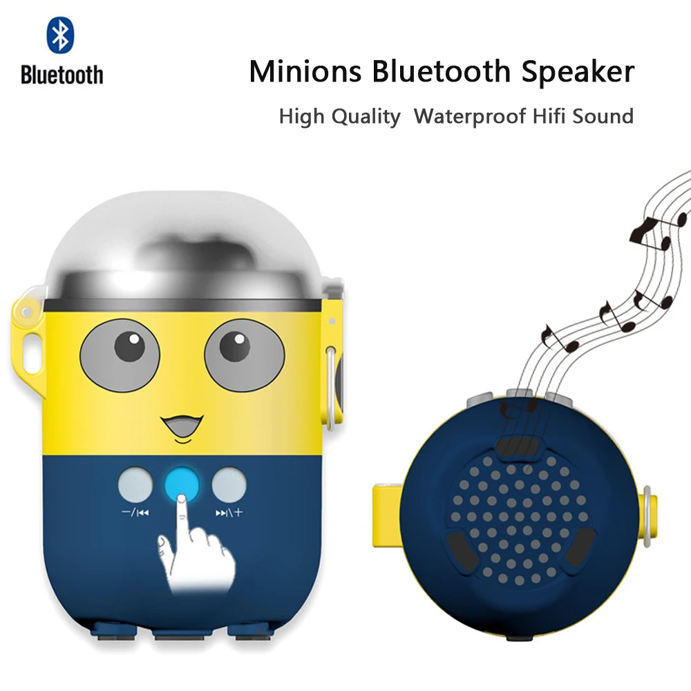 

Minions Bluetooth Speaker Twins True Wireless Earphone Handsfree Car Stereo Earbuds Waterproof Business Headsets Magnetic Charge