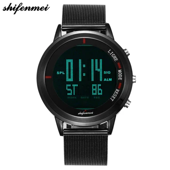 

Shifenmei Sports Watche's Electronic Mens Watches Top Brand Luxury Male Clock Waterproof LED Digital Watch Relogio Masculino