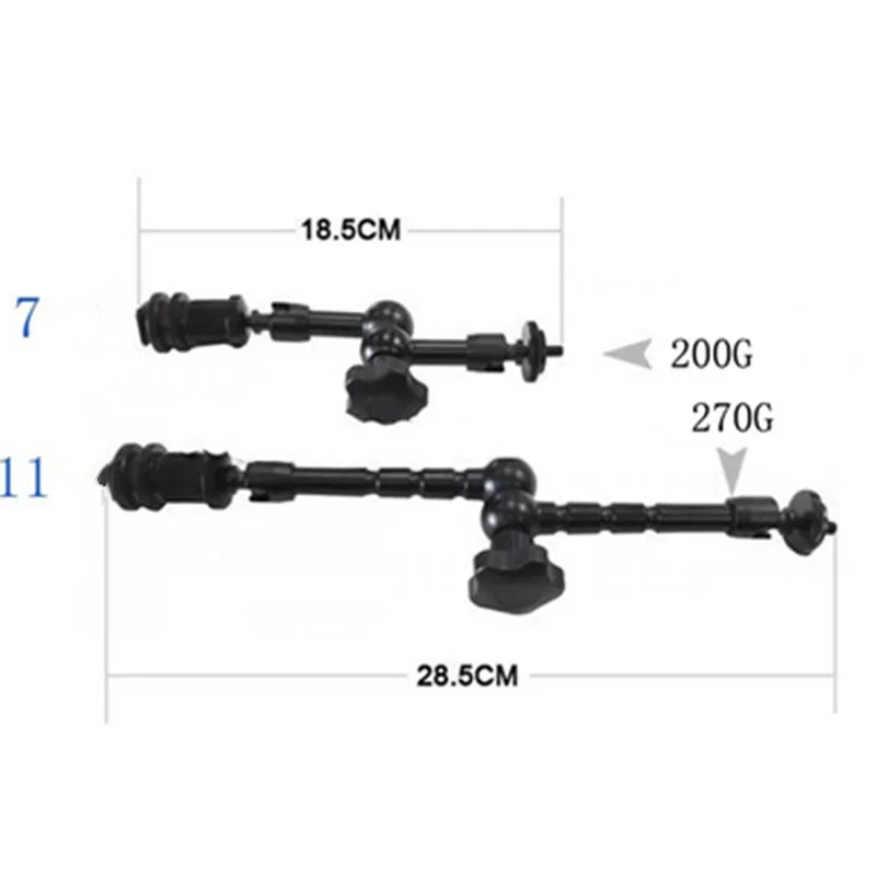 7 или 11 дюймов Регулируемая Артикуляционная Волшебная рукоятка+ Супер Зажим краб зажим для видеокамеры ЖК-монитор светодиодный светильник DSLR камера