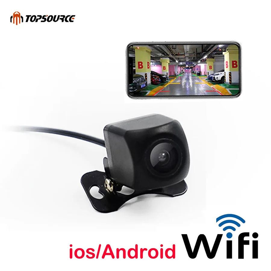 

TOPSOURCE Mini Wifi Waterproof HD Night Vision Car Backup Reverse Camera For IOS and Android Monitor Parking Rear View Camera