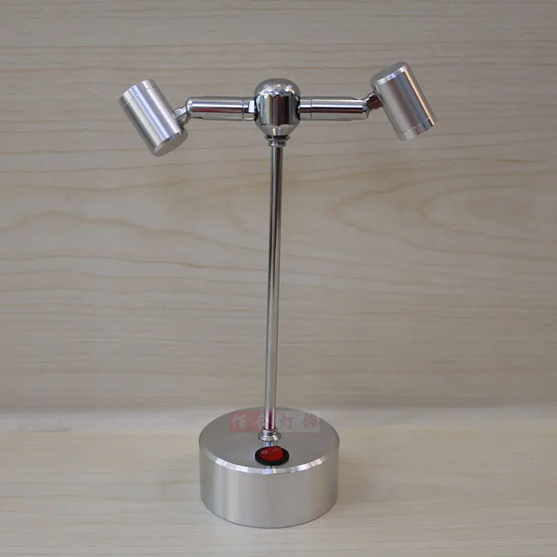 

LEDcounter light road exhibition lamp Battery lamp spotlight lamp head lamps display cabinet wiring free jewelry