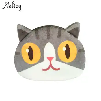 

Aelicy Cute Print Cat Face Wallet Change Purse Money Bag Card Holder Plush Child Kids Student Wallet Clutch Coin Purse Hand Bag