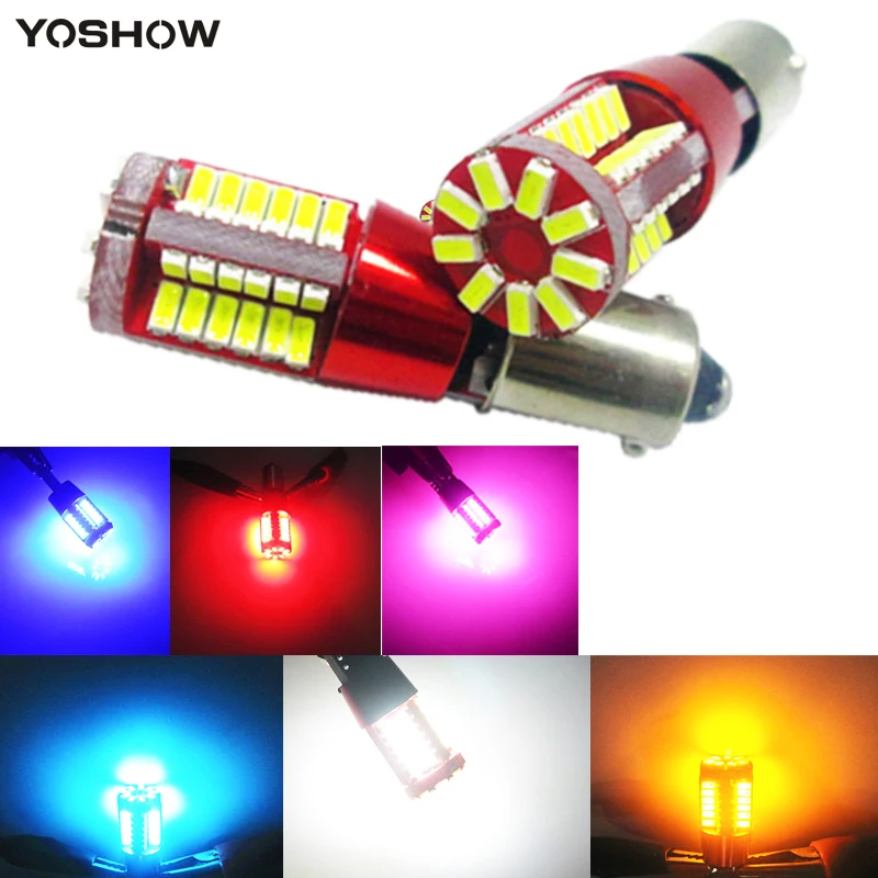 

2Pcs Canbus Auto BA9S T4W BAX9S H6W BAY9S H21W 57 SMD 3014 LED White 12V Car Taillight Light parking Fog Reversing lamp Lights