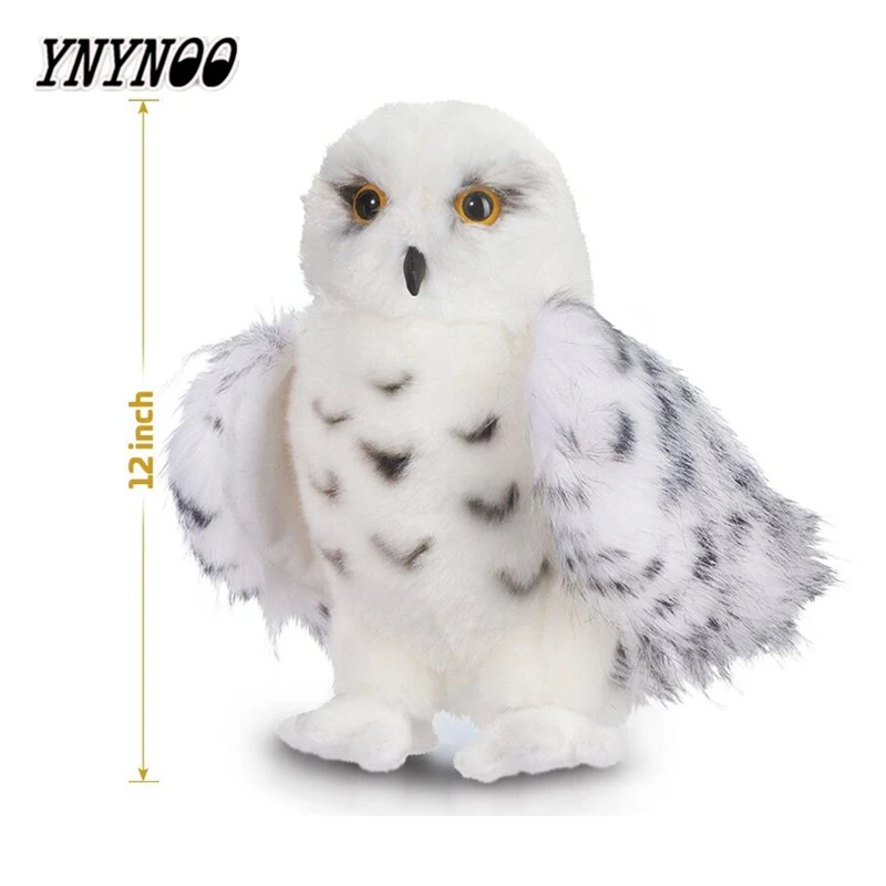 

YNYNOO Kids Children Adult Lovely Toys Premium Quality Snowy White Plush Hedwig Owl Toy 12 inch tall Adorable Stuffed Animal