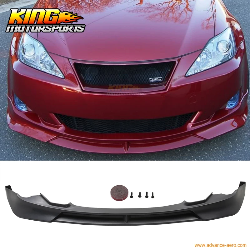

VIP Style Black Urethane Front Bumper Lip Spoiler for 2006-2008 LEXUS IS250/350
