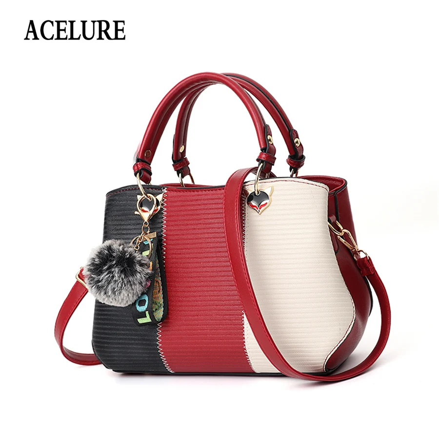 

ACELURE Patchwork Women Shoulder Bags High Quality Luxury Handbags Women Bags Designer Crossbody Bags For Female Bolsa Feminina