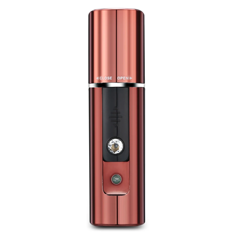 

Ultrasonic Nano Facial Steamer Mister Facial Mist Cold Spray Strong Handy 1 Hour Charge Plug Rechargeable Sliding Mini USB