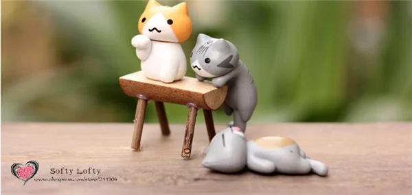 Cute Little Kitten Cats mini figures pvc toys - 5