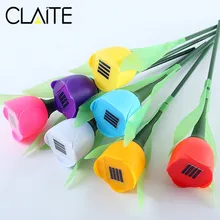 CLAITE открытый светодиодный солнечный садовый свет красочный тюльпан цветочный фонарь свет для двора, сада, газона вдоль дорожки, на участке украшения
