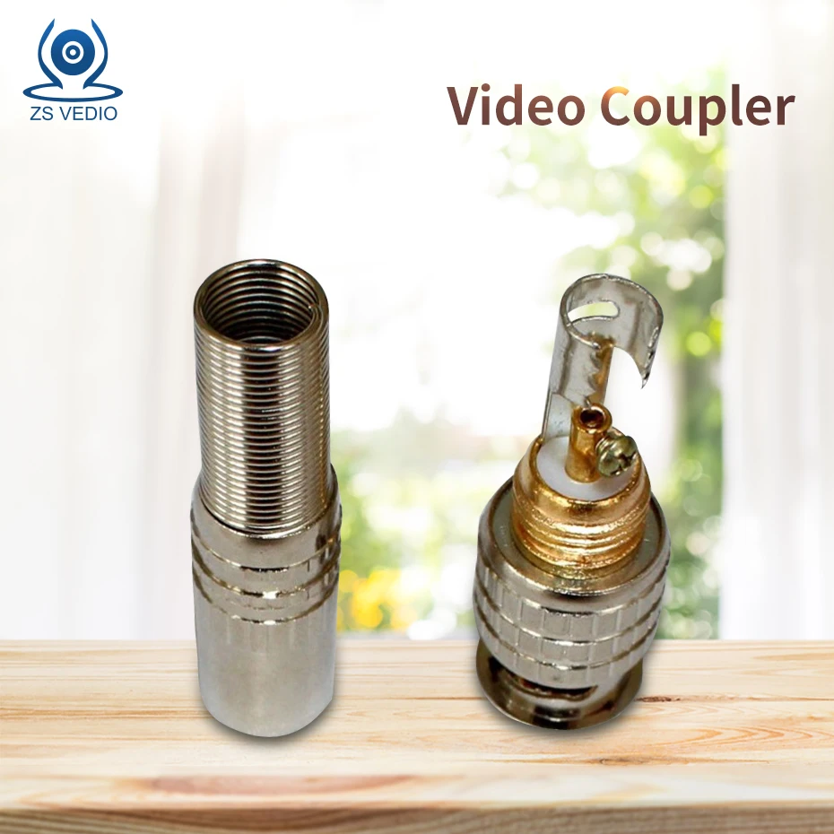 

ZSVEDIO 10pcs Gold BNC Male Video Plug Coupler Connector to screw for RG59 Cable Adapter