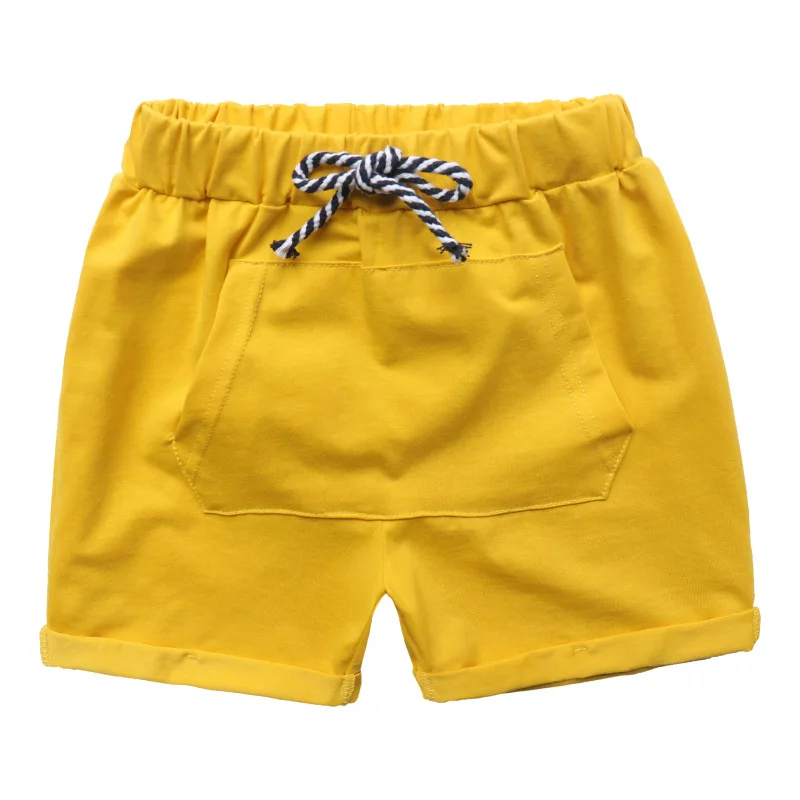 Г. Лидер продаж, однотонные детские брюки шорты для девочек детские штаны для маленьких мальчиков, летние пляжные свободные шорты размер от 90 до 130