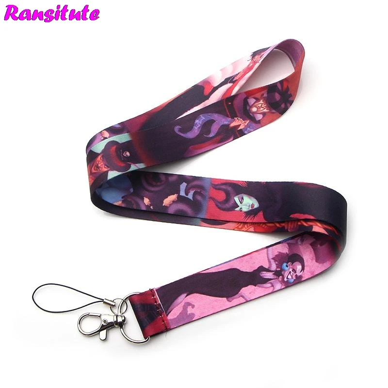 

Ransitute R358 Maleficent Lanyard Key ID Card Mobile Phone Belt USB Badge Holder DIY Lanyard Summer