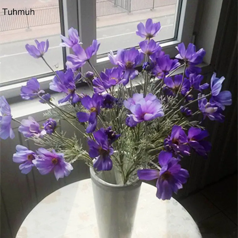 

Real Touch 60cm Artificial Flowers Sims Azalea Fake Flowers Wedding Decoration Artificial Plants 6pcs Free Shipping