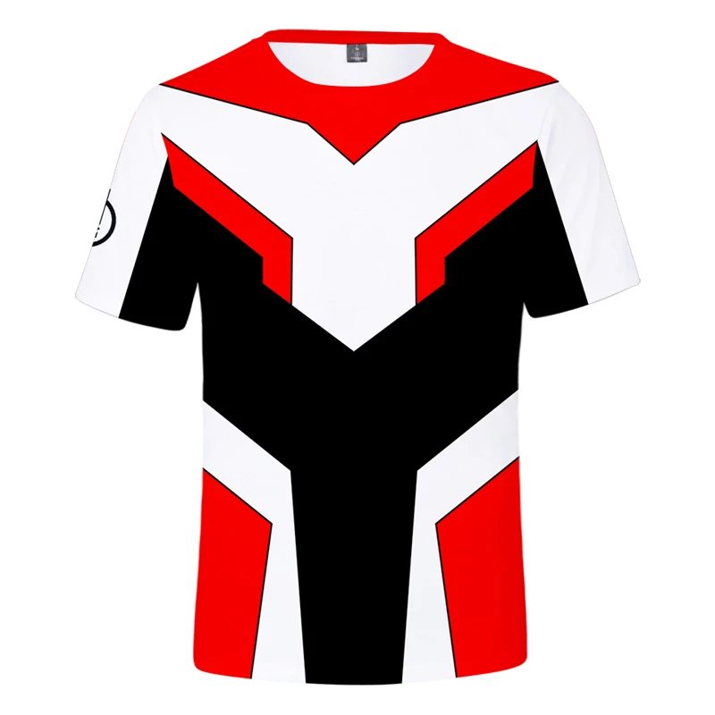 Avengers Endgame Quantum Realm Cosplay Costume T-shirt Short Top Unisex Avengers 4 Movie T Shirt Men Boys Kids Superhero Shirt