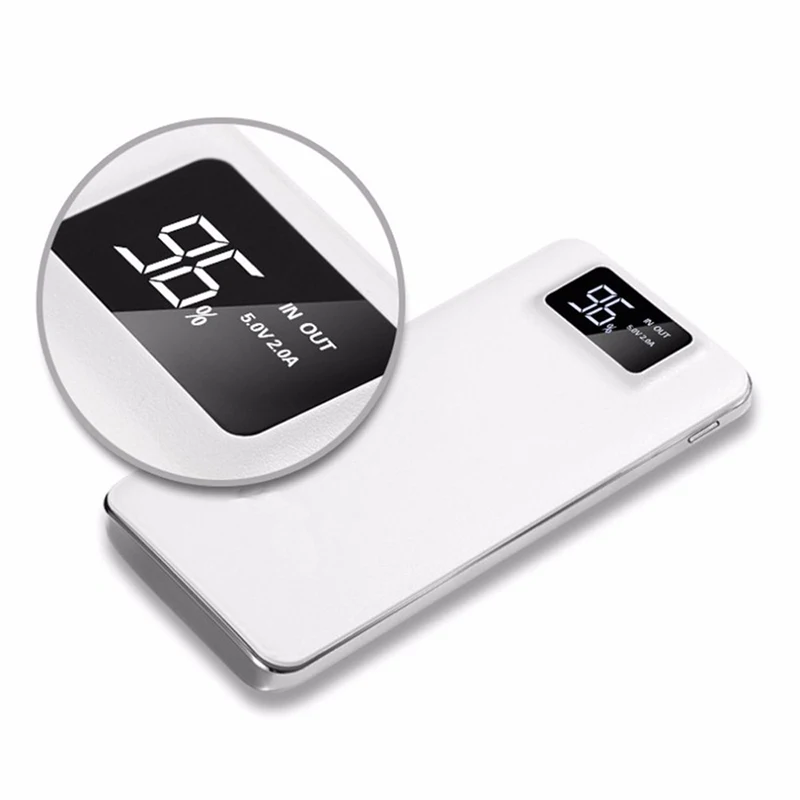 Мощность Bank 20000 мАч Quick Charge Dual USB внешняя Батарея портативный зарядное устройство